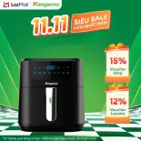 Nồi chiên không dầu điện tử Kangaroo KG5AF1A - 5 lít - Công suất 1500W - Chiên nướng tự động - Hàng chính hãng