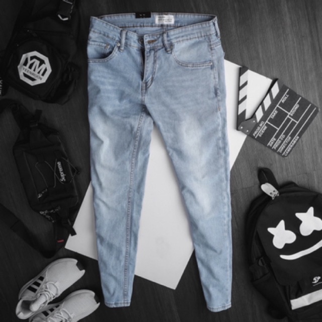 [HCM]Quần Jean nam Zra Skinny fit Soft Denim hàng VNXK - màu Xanh Đậm