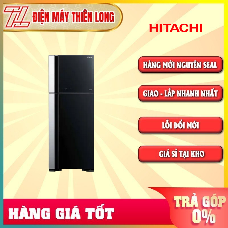 Tủ lạnh Hitachi Inverter R-FG560PGV8X GBK 450 lít - Làm đá tự động Làm đá nhanh, Mặt gương sang trọng, dễ vệ sinh, Chuông báo cửa mở - TRẢ GÓP 0% - GIAO TOÀN QUỐC - NGOÀI HCM TÍNH PHÍ