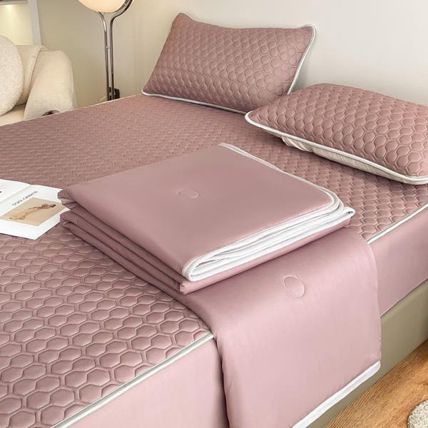 Set chăn thun lạnh chiếu điều hoà cao su non cao cấp