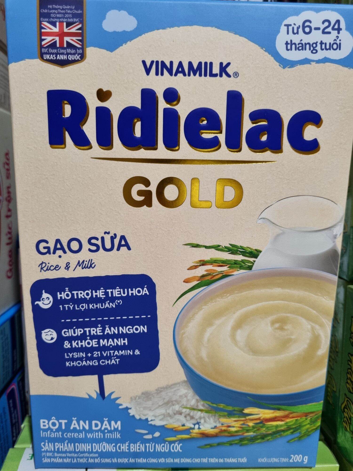 Bột ăn dặm RiDielac Gold Gạo sữa 200g