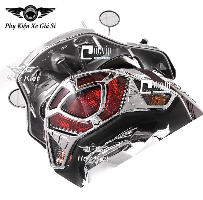 Ốp Chụp Đèn Lái Sau SH Mode 2020 Xi Inox, Mạ Crom MS3295