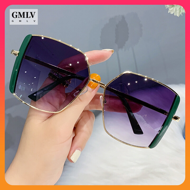 Gmlv kính gọng vuông kính mát kính râm gọng vuông lớn kính râm nữ che nắng