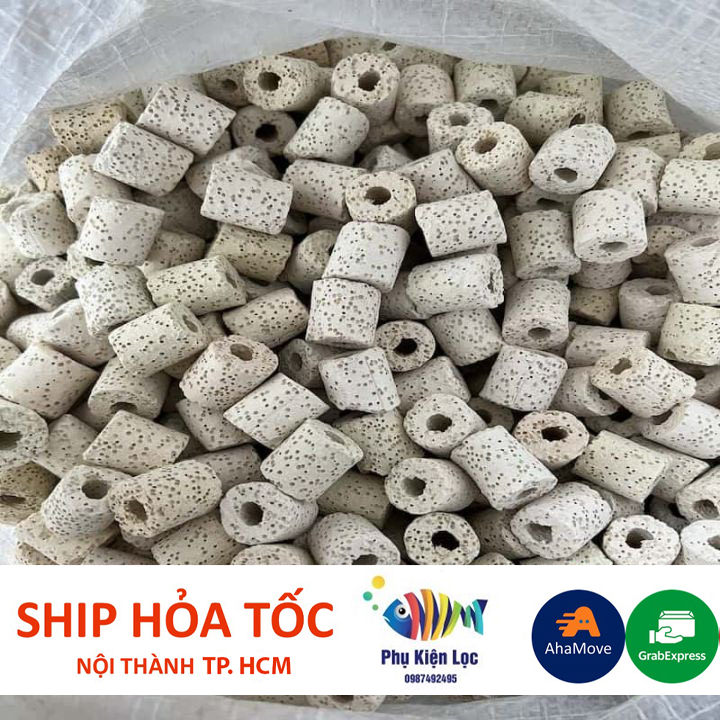Sứ trắng vật liệu lọc bể cá-sứ lỗ trắng
