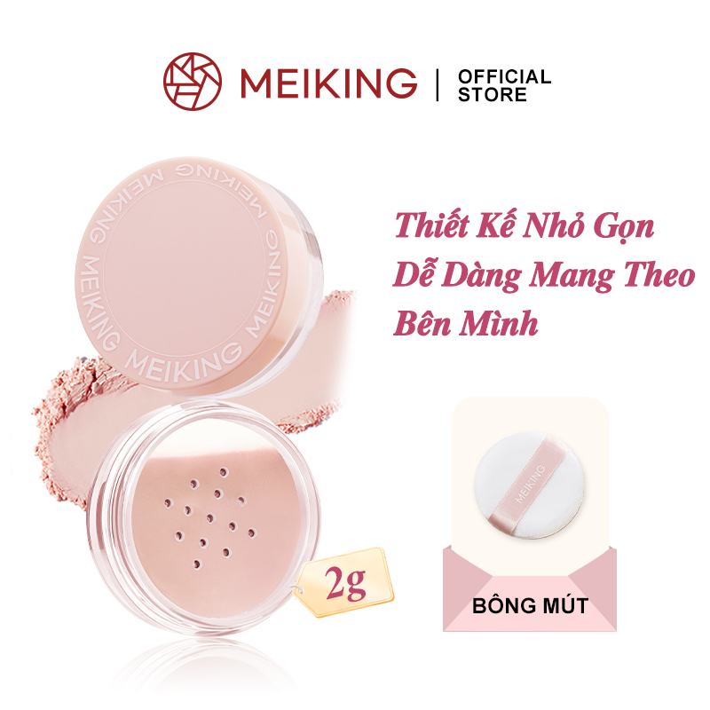 [Must Try] MEIKING Phấn Phủ Kiềm Dầu Chống Thấm Nước Kiểm Soát Dầu 24h 2g