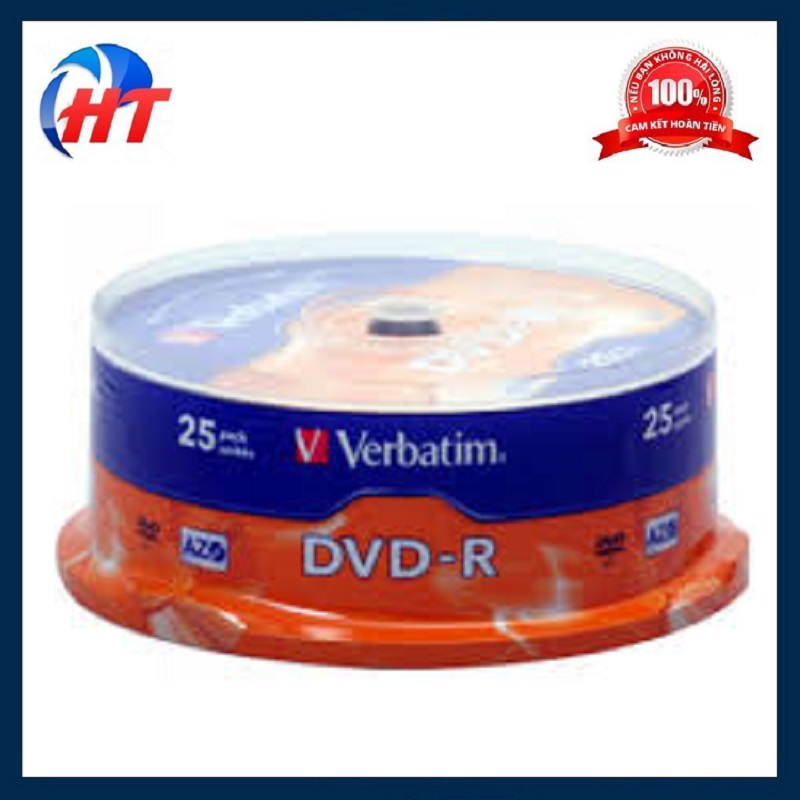 Đĩa dvd trắng Đĩa trắng DVD Verbatim bánh xe 1 lốc 25 cái