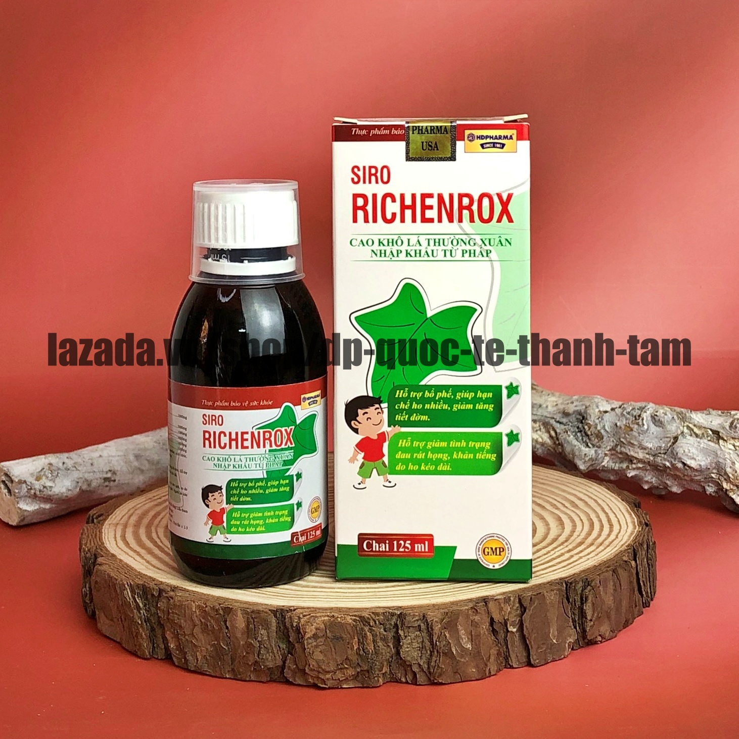 Siro giảm ho richenrox giúp bổ phế, giảm ho, tiêu đờm - chai 125ml