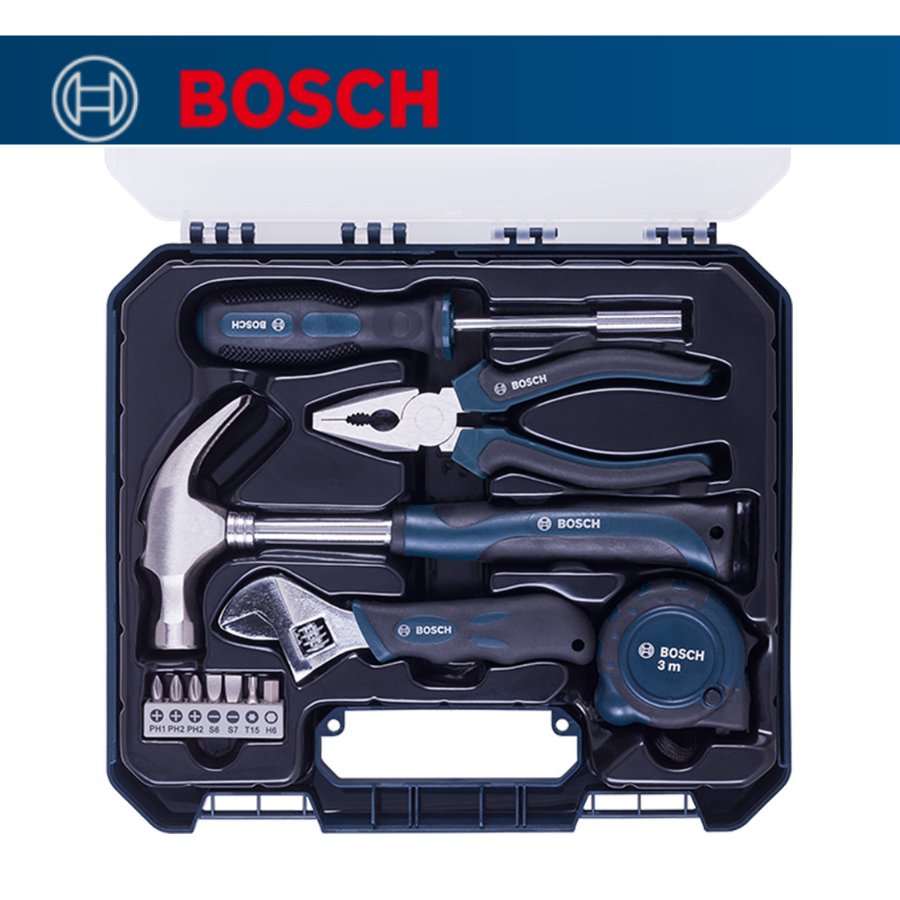 Bộ dụng cụ đa năng Bosch 12 chi tiết,Dụng cụ sửa chữa gia đình 12 món,Dụng cụ sửa chữa Bosch chính hãng