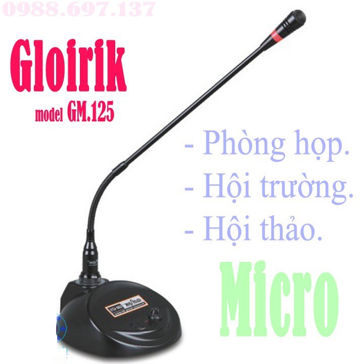 ☘️ MICRO CỔ NGỖNG ĐỘ NHẠY CAO MICRO GLOIRIK GM.125 micro để bụcmicro phát biểu