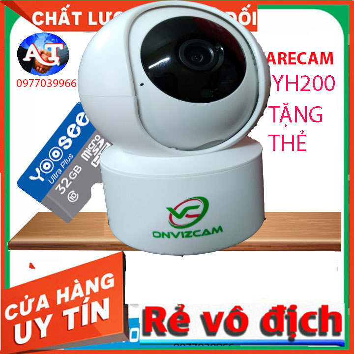 [kèm thẻ 64GB 32GB]CAMERA GIÁM SÁT IP KHÔNG DÂY CARECAM YH200 CC2020 CAMERA GIÁM SÁT IP KHÔNG DÂY CARECAM YH200 onviz cam v5