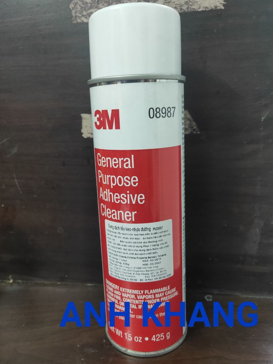 [HCM]keo xịt 3M  08987 dùng làm sạch các loại keo nhựa đường dầu mỡ và các chất khó tẩy khác dính trên bề mặt.  Vệ sinh nội thất cho ô tô và các sản phẩm gia đình.