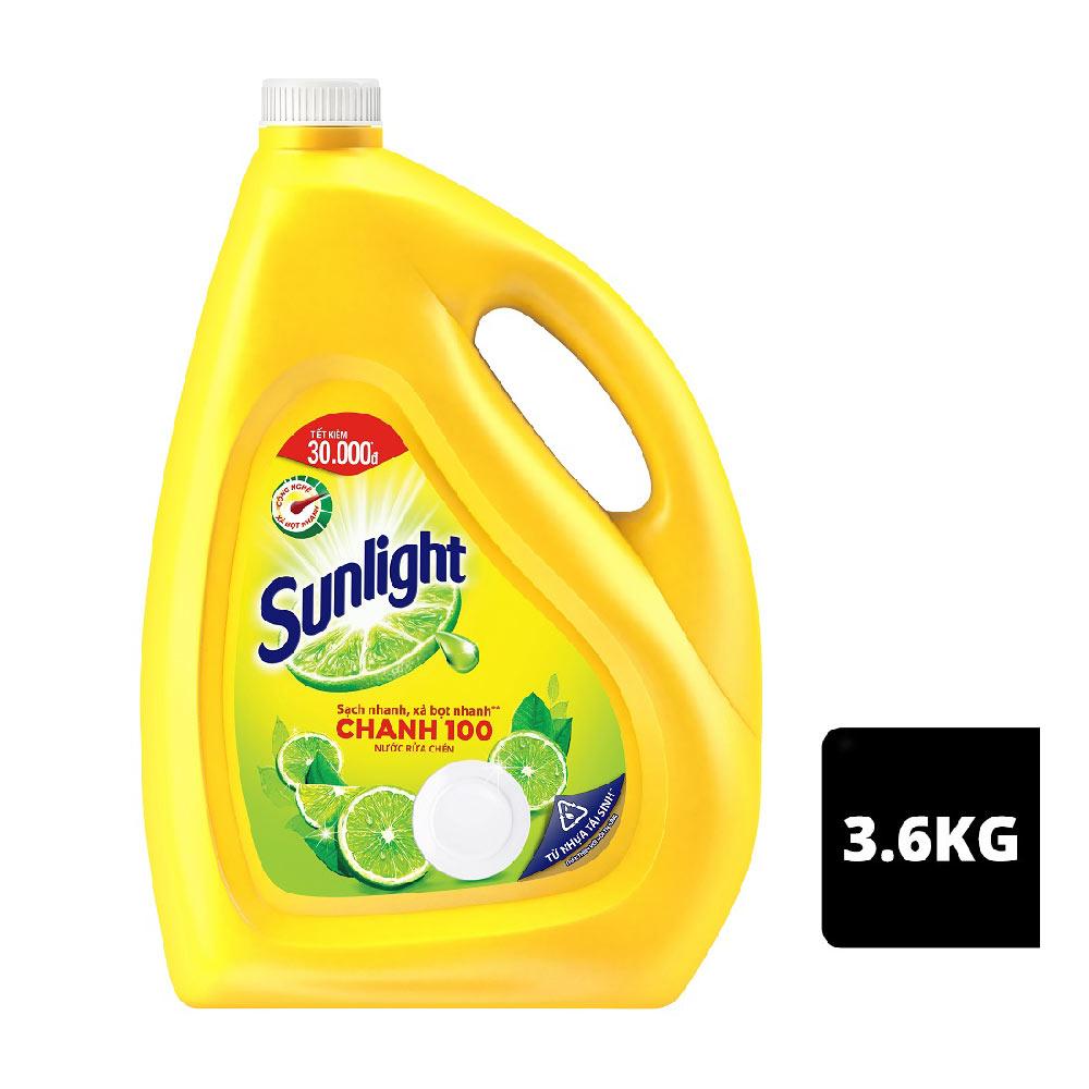 Nước rửa chén Sunlight Chanh 100 can 3,6kg Gia Phát Trade