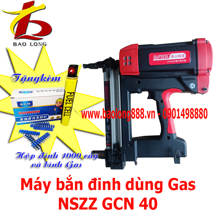 [HCM]Máy bắn đinh bê tông bê tông ( súng bắn đinh ) dùng Gas NSZZ GCN40**Liên hệ để được giá tốt**