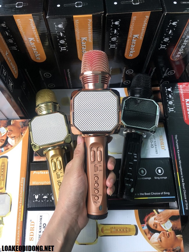 Micro karaoke bluetooth sd10 loa hát karaoke cầm tay