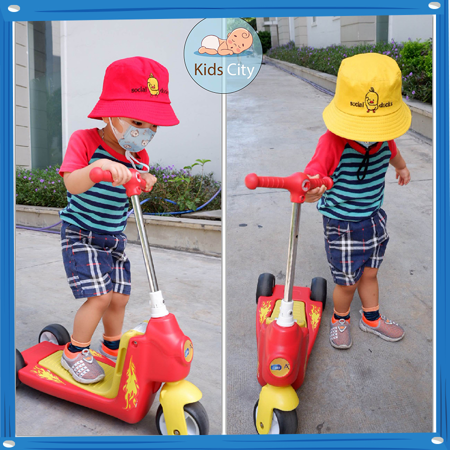 Mũ vịt cho bé có dây rút, Nón vịt tai bèo cho bé 2-5 tuổi