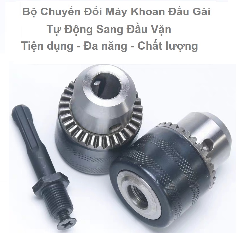 Bộ Chuyển Đổi Từ Đầu Mũi Khoan Gài Sang Đầu Mũi Khoan Vặn Đầu 13 Li Dùng Được Cho Các Loại Máy Khoan Đục Bê Tông Đầu Gài Tự Động Chuyển Sang Đầu Mũi Khoan Vặn Để Khoan Sắt Gỗ