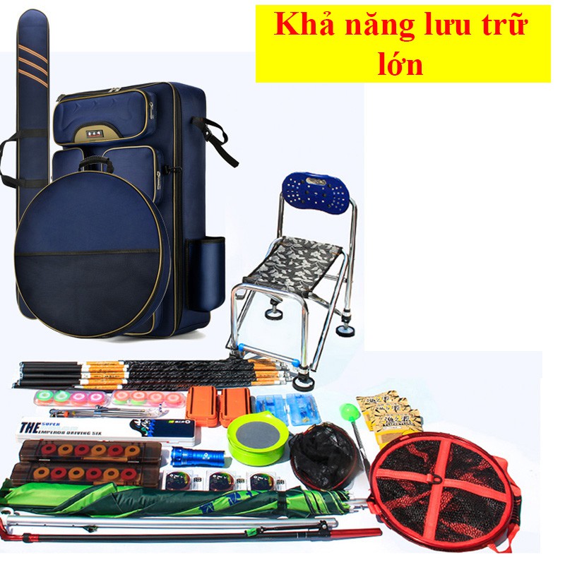 Túi Đựng Cần và phụ kiện , Balo dung tích lớn đựng ghế câu đài , Túi đựng rọng câu Xinyunfeng cao cấp