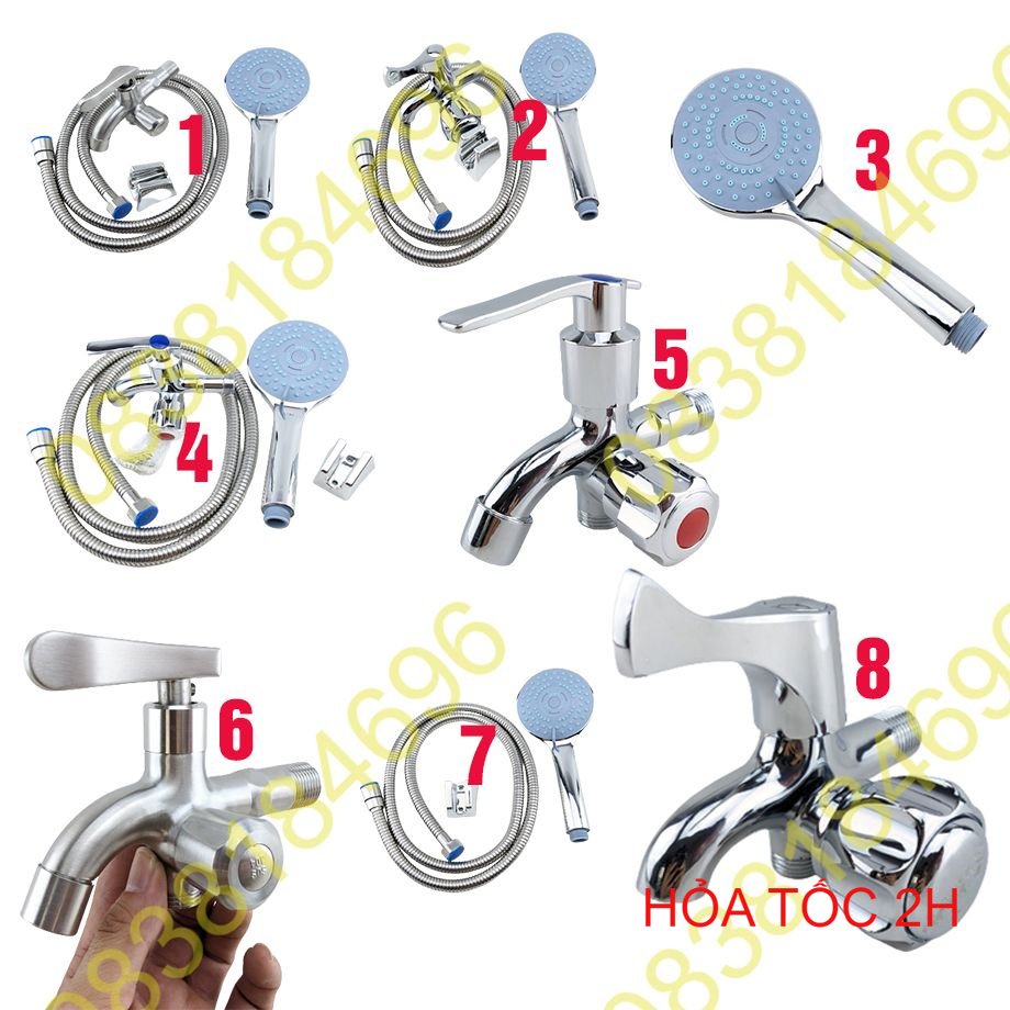 Bộ sen tắm lạnh, củ sen lạnh, vòi tắm sen tăng áp cao cấp,sen lạnh, tay sen tăng áp nhựa si inox avc2+tsns+dây inox 304