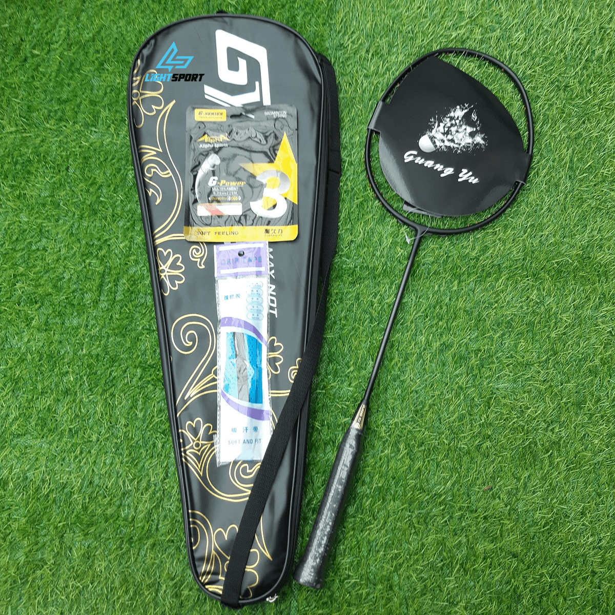 Vợt cầu lông GUANGYU Khung Carbon 4u lực căng tối đa 13.5kg (Tặng 1 lần căng dây và quấn cán vợt)