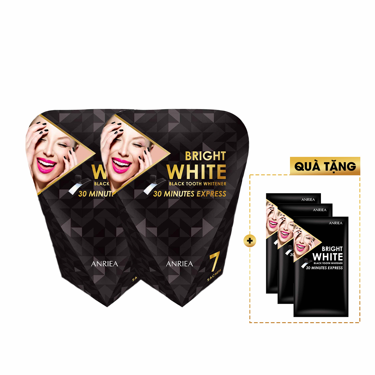- Miếng Dán Trắng Răng Anriea Black Tooth Whitening - 30 Minutes Express