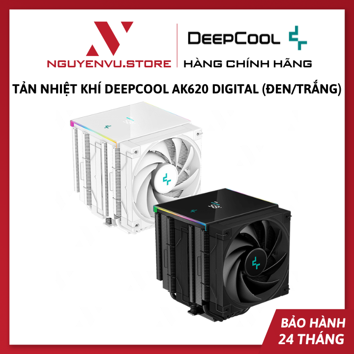 Tản nhiệt khí Deepcool AK620 Digital Đen Trắng - Hàng Chính Hãng