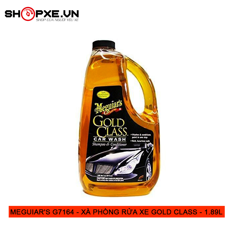 Xà phòng rửa xe siêu dưỡng bề mặt sơn, Meguiar's Gold Class Car Wash Shampoo & Conditioner, G7164, 1.89L