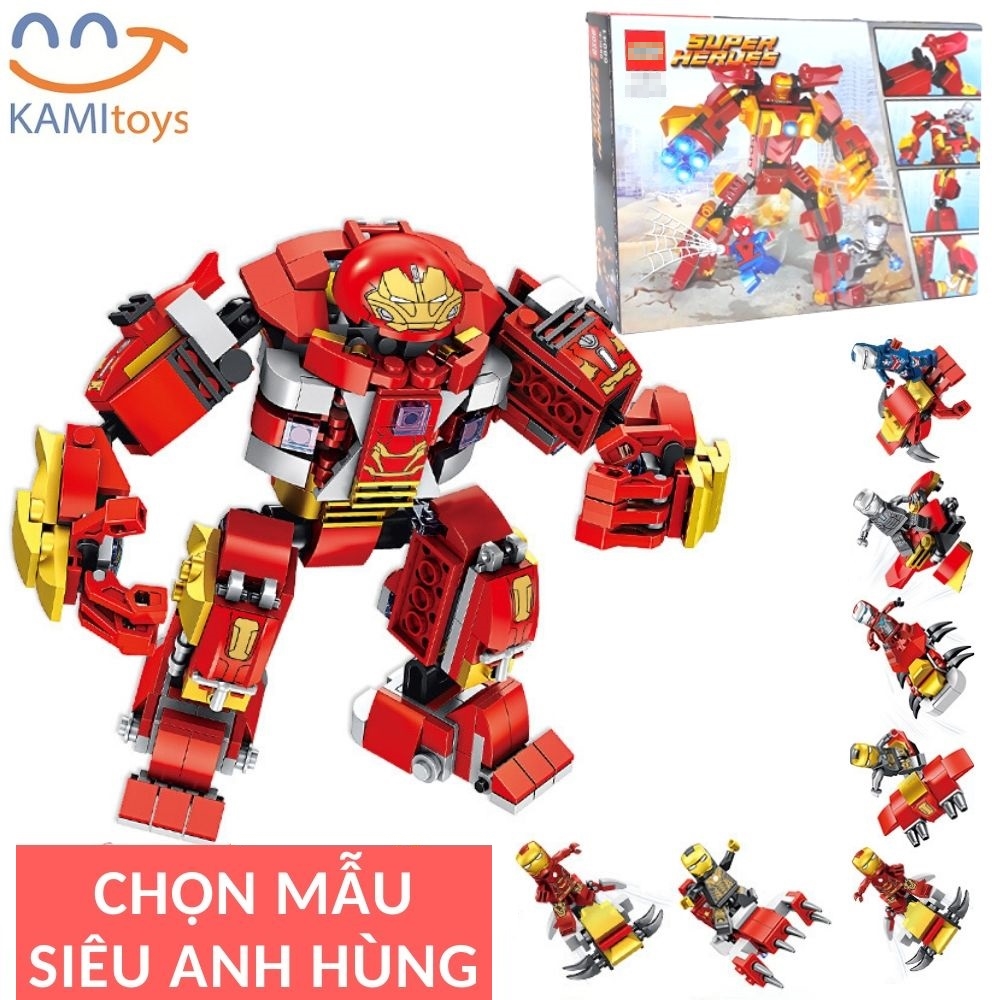 Đồ chơi xếp hình khối chủ đề Anh Hùng: Người Sắt 203 chi tiết lắp ráp ghép hình cho trẻ từ 6 tuổi