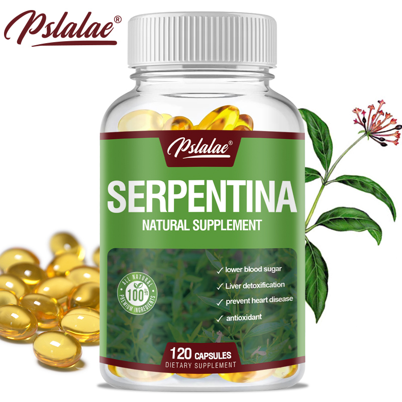 Serpentine Capsules Natural Supplement 100% Serpentine Leaf Supports Blood