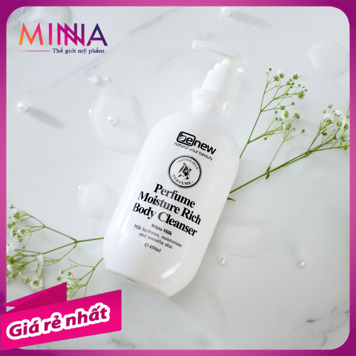 Sữa tắm trắng da hương nước hoa từ sữa cừu non benew perfume moisture rich white milk