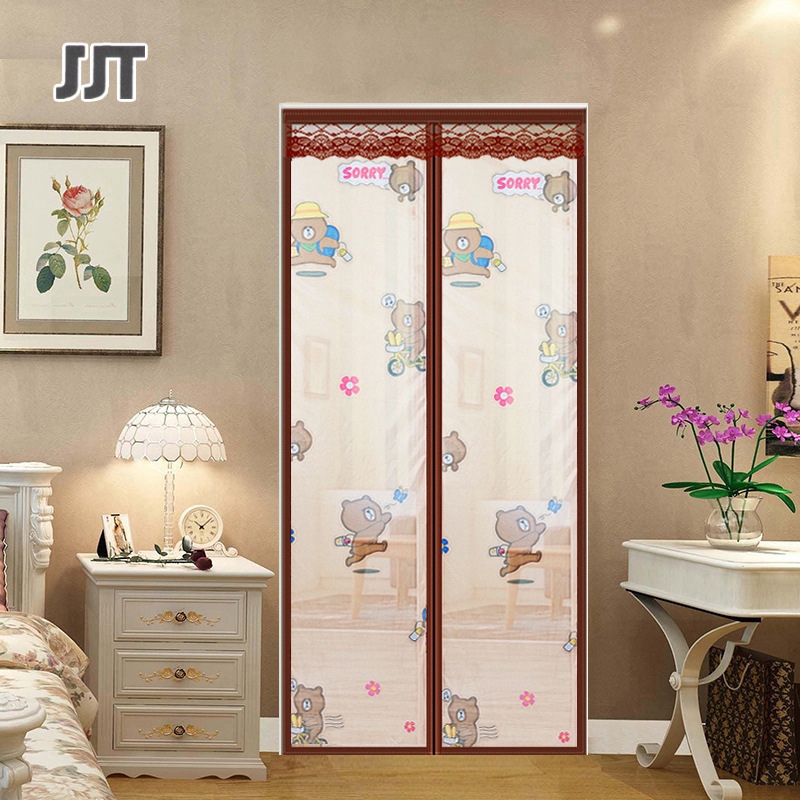 JJT Rèm Cửa Chống Muỗi Dán Ma Thuật Từ Tính Cửa Lưới Mùa Hè Cửa Lưới Cửa Sổ Gia Dụng Ngăn Cách Tự Hút Nam Châm Không Cần Đục Lỗ Màn Chống Ruồi rèm cửa phòng rèm cửa rèm cửa phòng ngăn phòng Rèm cửa lưới chống muỗi từ tính mềm, rèm cửa lưới chống muỗi từ t