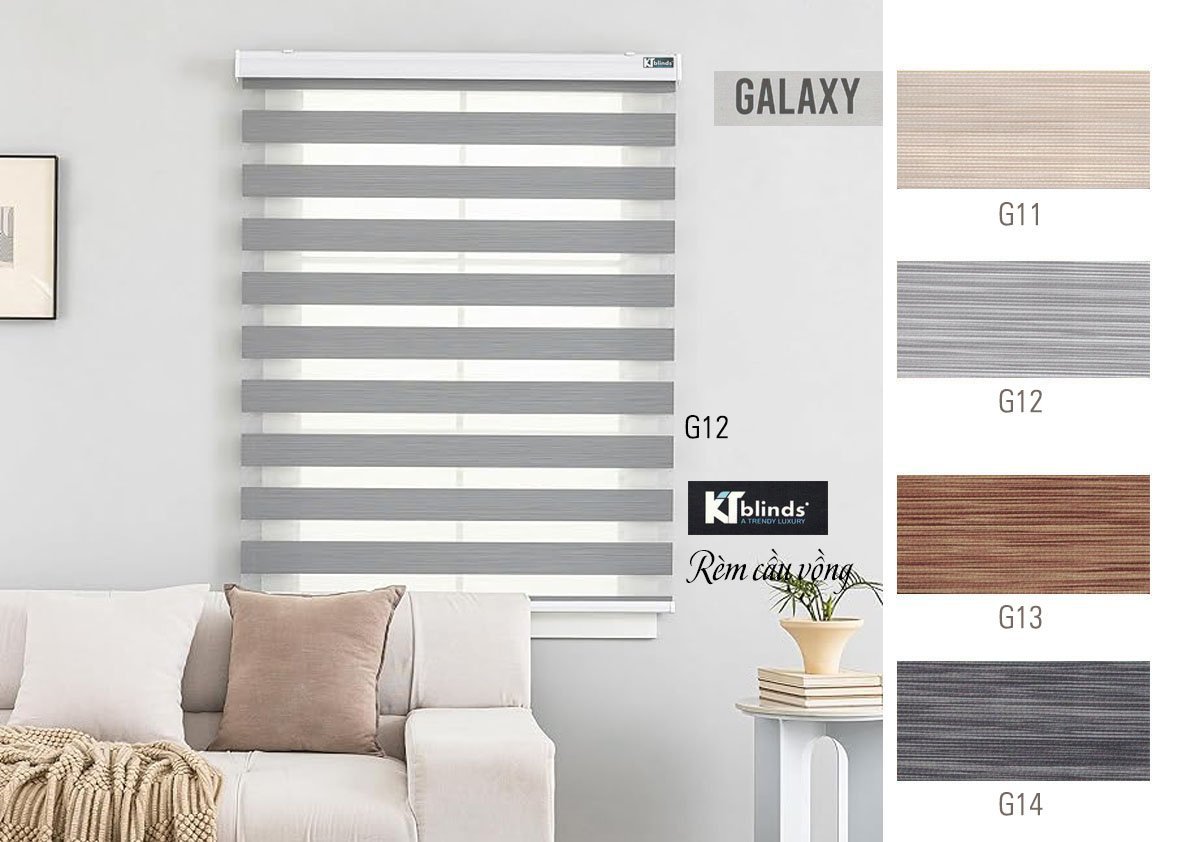 Rèm cầu vồng Hàn Quốc cao cấp, hệ GALAXY chống nắng 85%, đặt theo yêu cầu