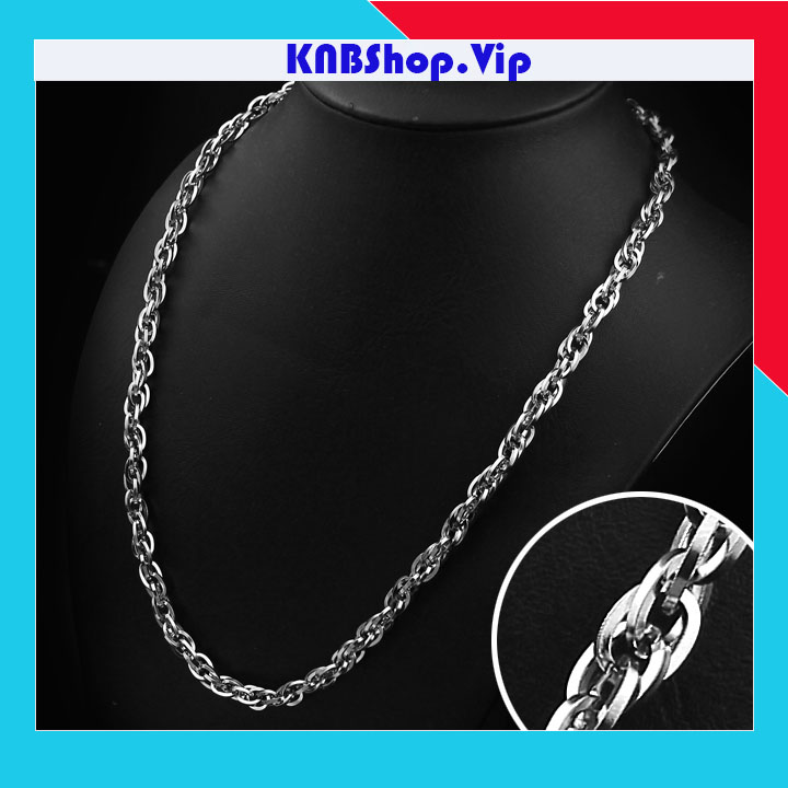 DÂY CHUYỀN NAM INOX 3 LỒNG XOẮN 5MM ĐẸP  - độc đáo, cá tính - đẹp, không đen, không gỉ
