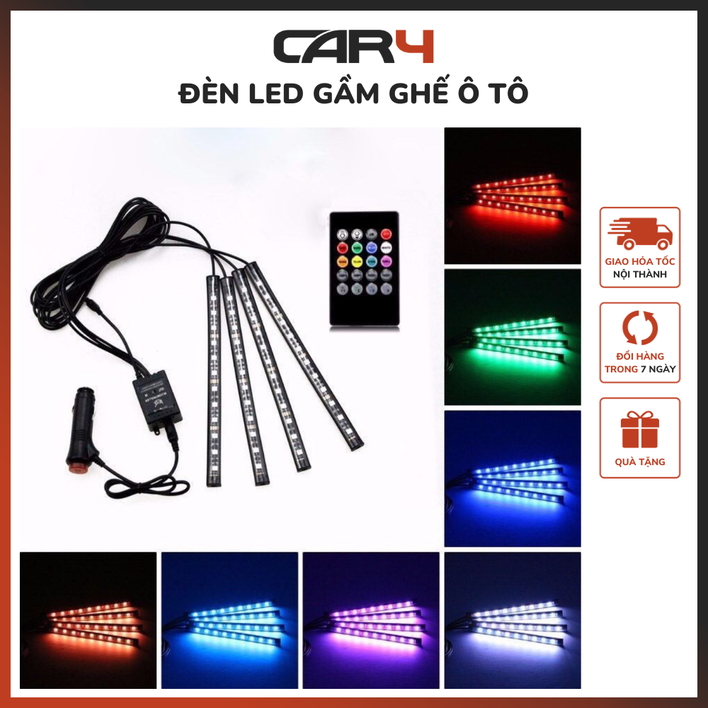 Đèn led gầm ghế ô tô, trang trí xe hơi car4 -