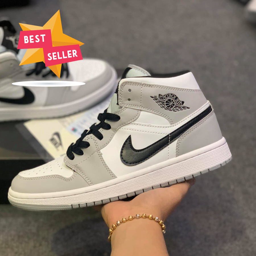 Hot Trend 2020 Jodan - Giày thể thao Sneaker Bóng rổ Jodan Cổ cao Trắng ghi
