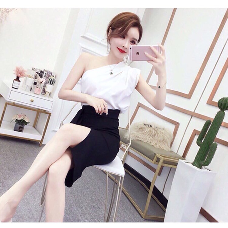 Sét Áo Lệch Vai Cá Tính Đáng Yêu Thời Trang Bambo