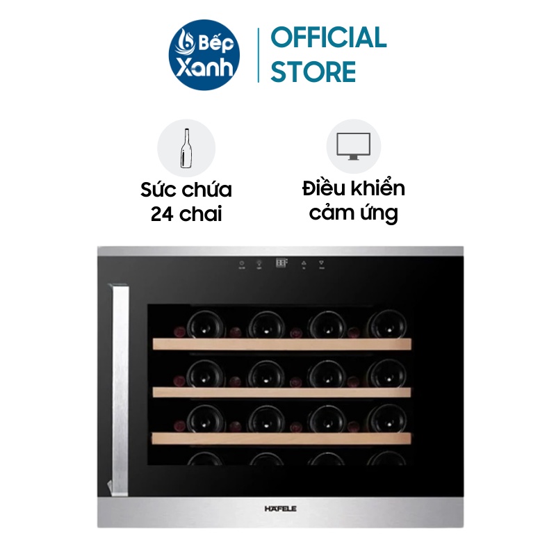 Tủ Bảo Quản Rượu Âm Tủ HAFELE HW-B36A 538.11.800 - Sức Chứa 24 Chai - Thép Không Gỉ - Cửa Kính Ngăn Tia UV - Điều Khiển Cảm Ứng - Làm Lạnh Bằng Khí Nén - Hàng Chính Hãng