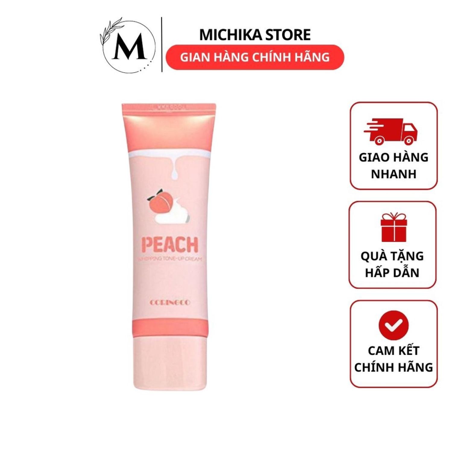 Dưỡng Trắng Da Kem Đào Peach Whip Tone Up Nâng Tone Da Trắng Hồng 50g