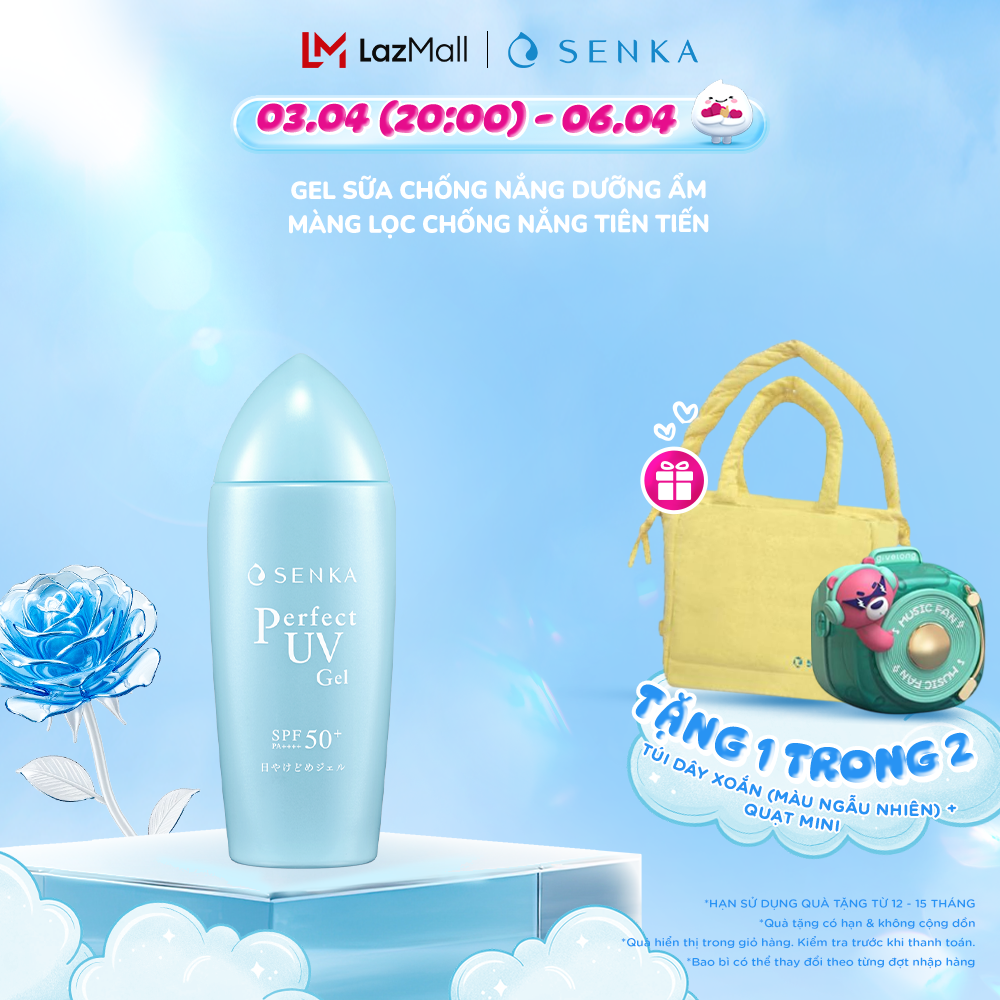 Kem chống nắng Dưỡng Ẩm dạng gel sữa Senka Perfect UV Gel 80ml