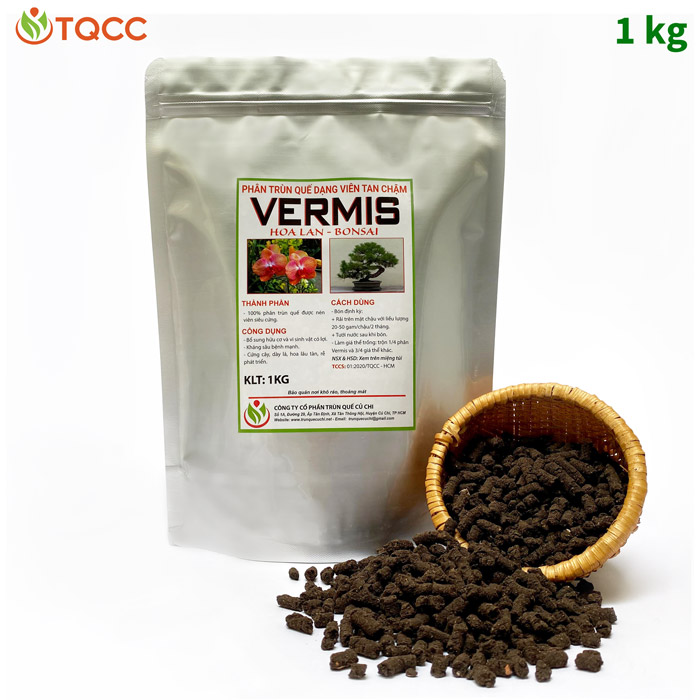 [HCM]Phân trùn quế tan chậm Vermis gói 1kg