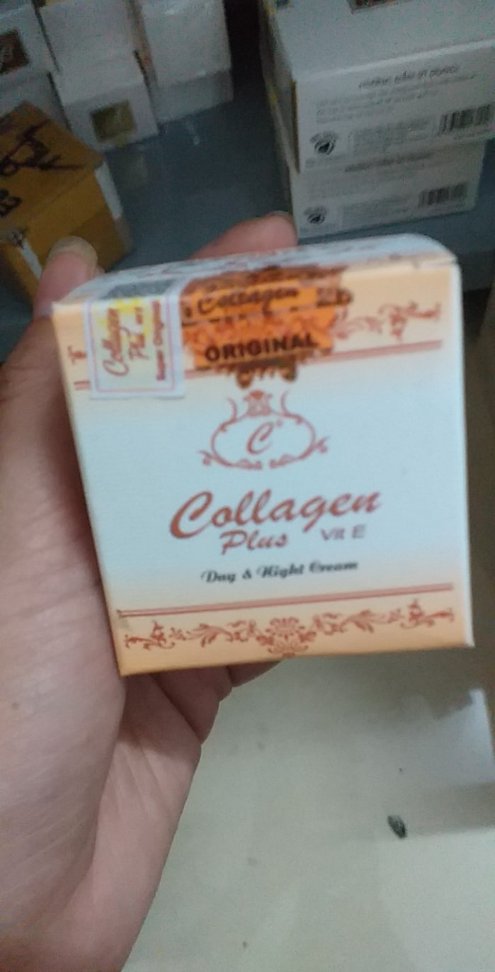 Bộ colagen plus vit e tem đỏ cho da tàn nhang - kem dưỡng trắng da mặt