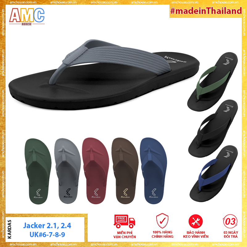 Dép Nam Thái Lan Xỏ Ngón Nhựa Siêu Dẻo Kardas - Jacker 2.1