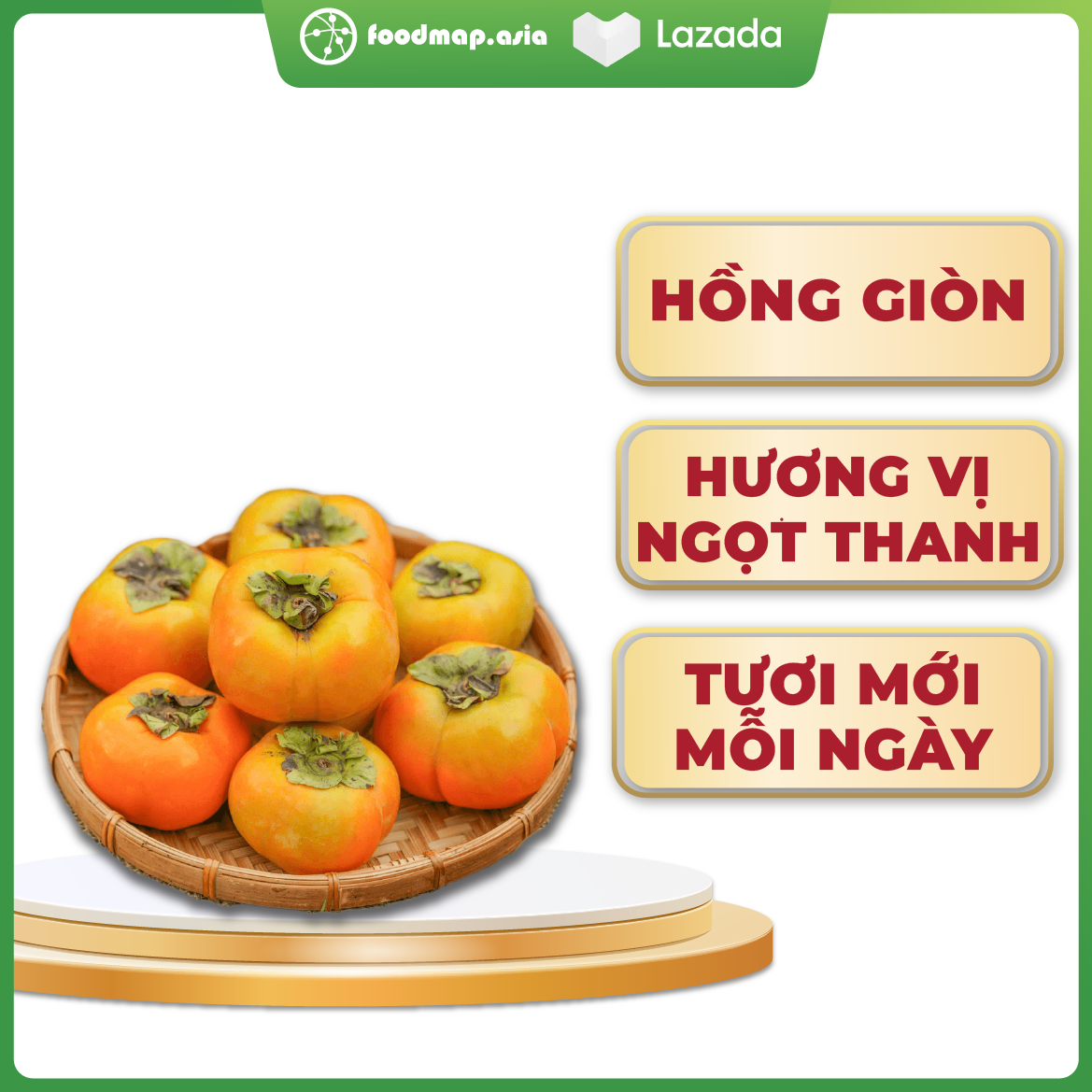 Hồng Giòn - Foodmap Fruits - Hộp 1kg