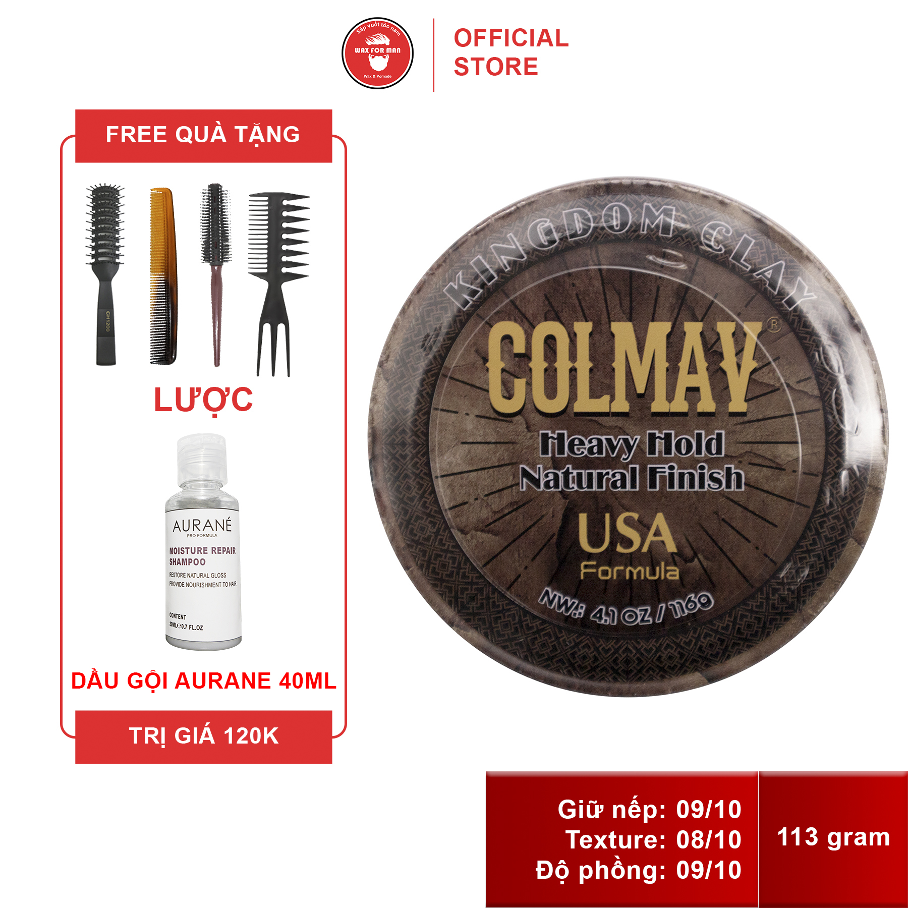 Sáp vuốt tóc Colmav Kingdom Clay