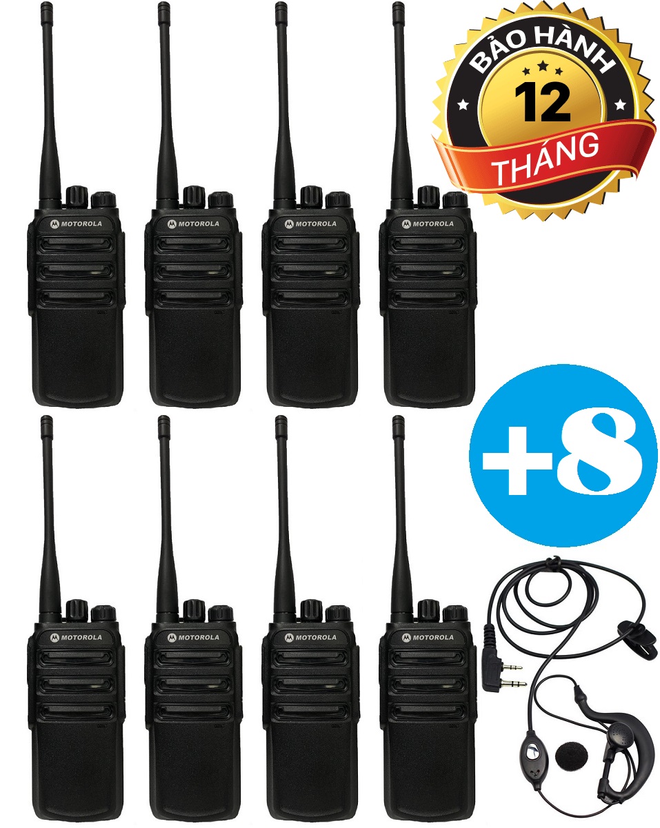 Bộ 8 bộ đàm motorola cp838 + 8 tai nghe chuyên dụng cp-838