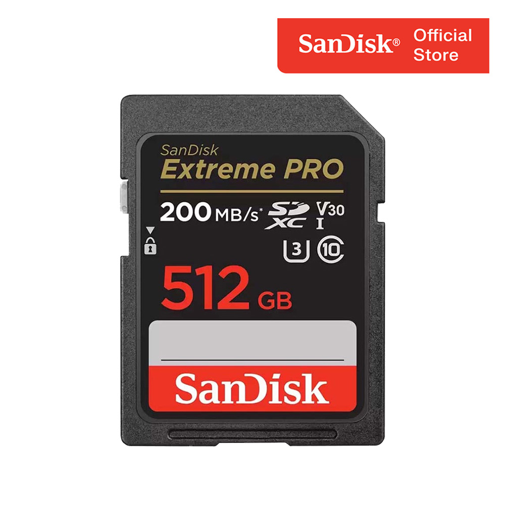 Thẻ nhớ sdxc sandisk extreme pro u3 v30 512gb 200mb/s sdsdxxd-512g-gn4in