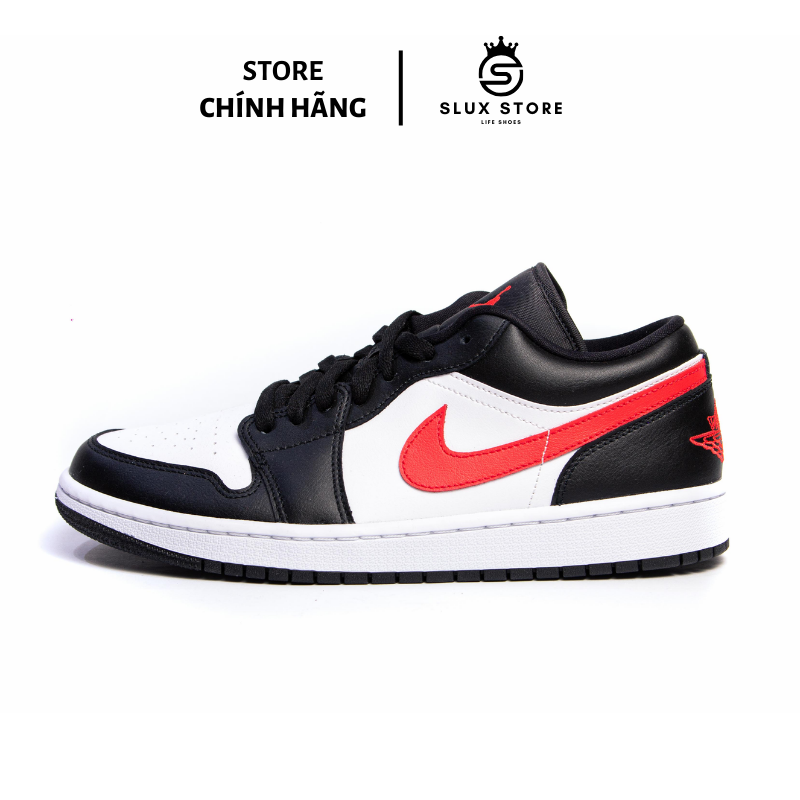 SALE Chính Hãng | Giày Nike Air Jordan 1 Low Black Siren Red - Xách Tay Chính Hãng Outlet Japan Tặng Kèm Vớ