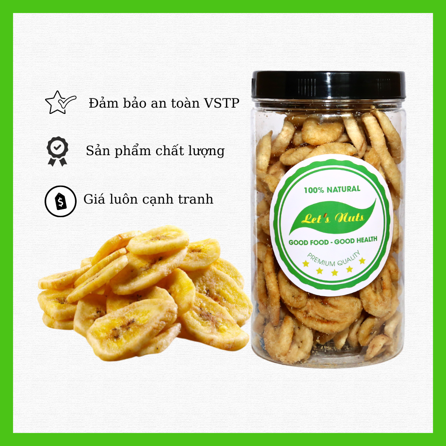 [HCM]Chuối sấy nguyên giòn ngon hàng tuyển hũ 300g sang trọng hợp vệ sinh món quà ăn vặt tuyệt vời HuTo Store