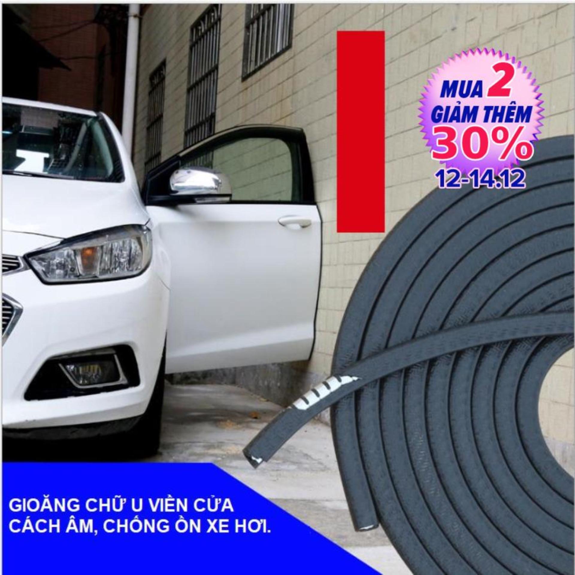 Gioăng cao su chữ U chống ồn tối ưu cho cánh cửa (cuộn 1m -Màu đen)