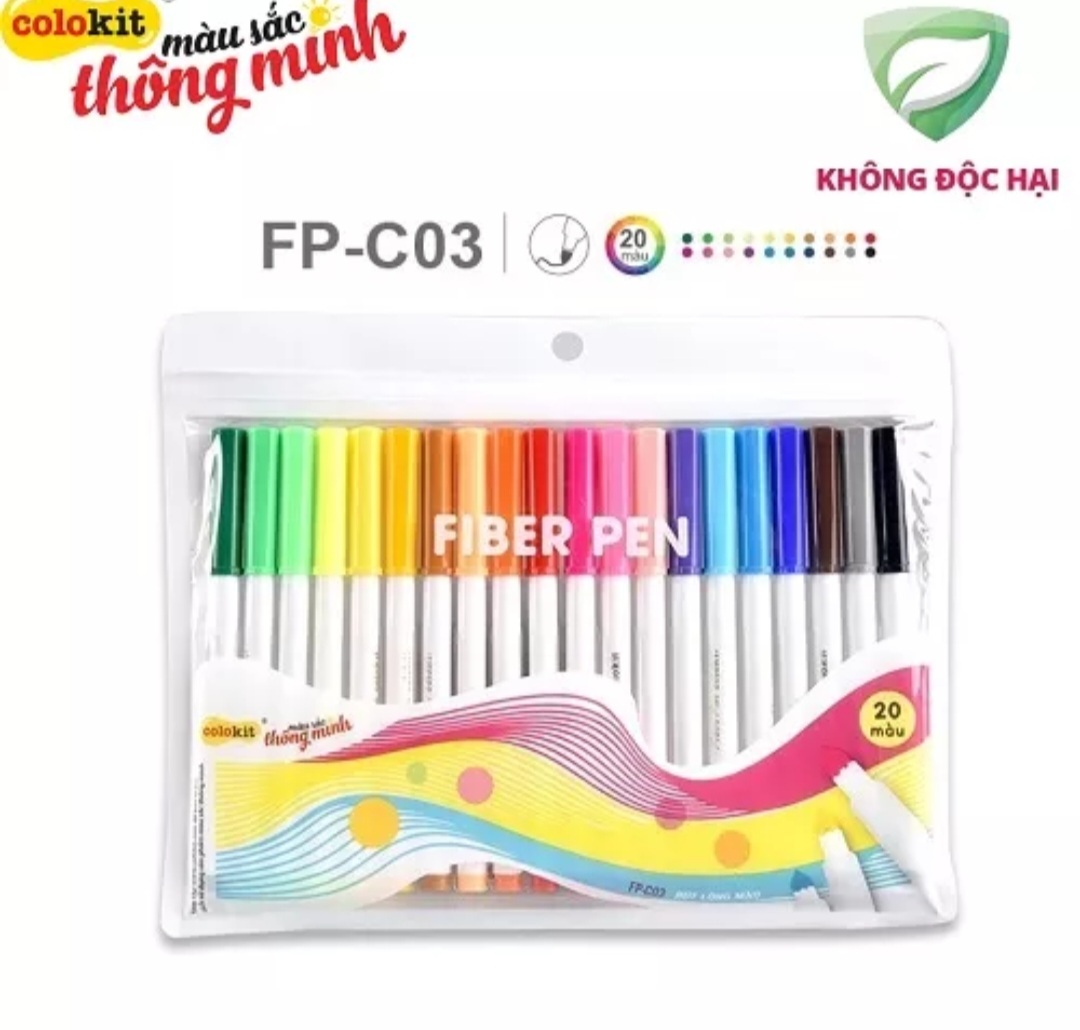 Bút lông màu fiber pen colokit fp-c03 - bút kỹ thuật cho bé