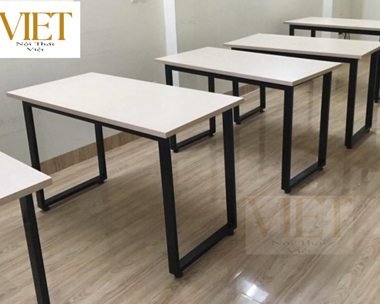 Bàn làm việc, bàn học chữ Z K U mặt gỗ MDF chân sắt sơn tĩnh điện